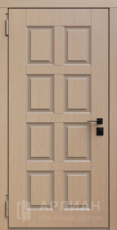 Фото №2 «Темная входная дверь для частного дома с отделкой внутри №775»